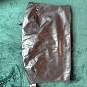 ARITZIA Black Leather Crop Tube Top